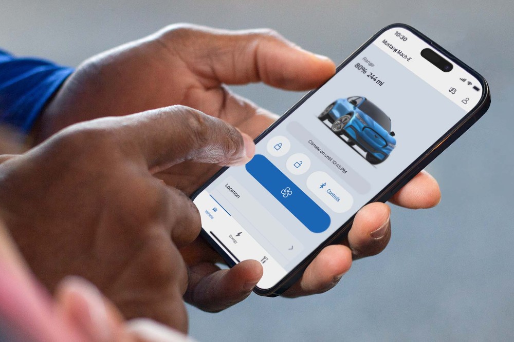 Ford App on a mobile phone