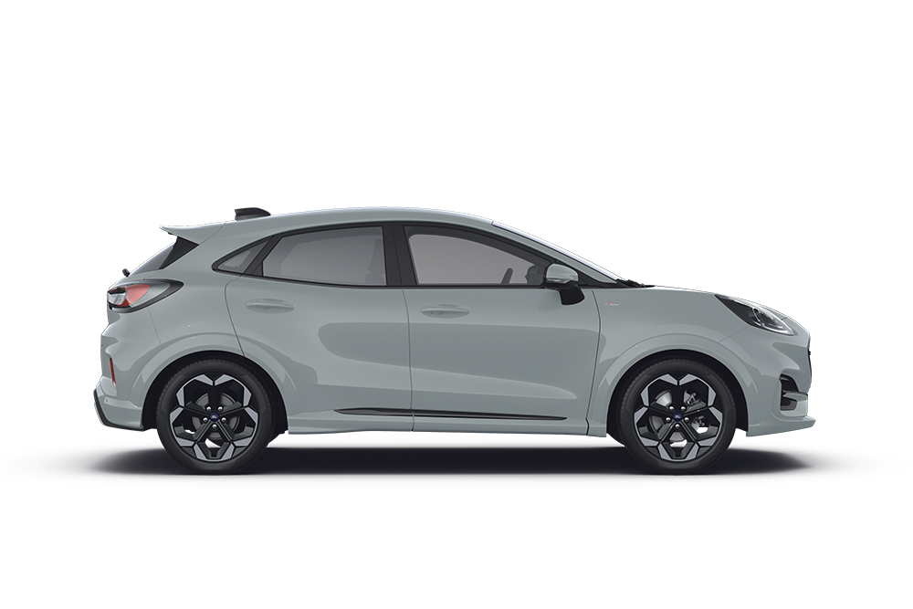 A silver Puma from the Ford small cars range.