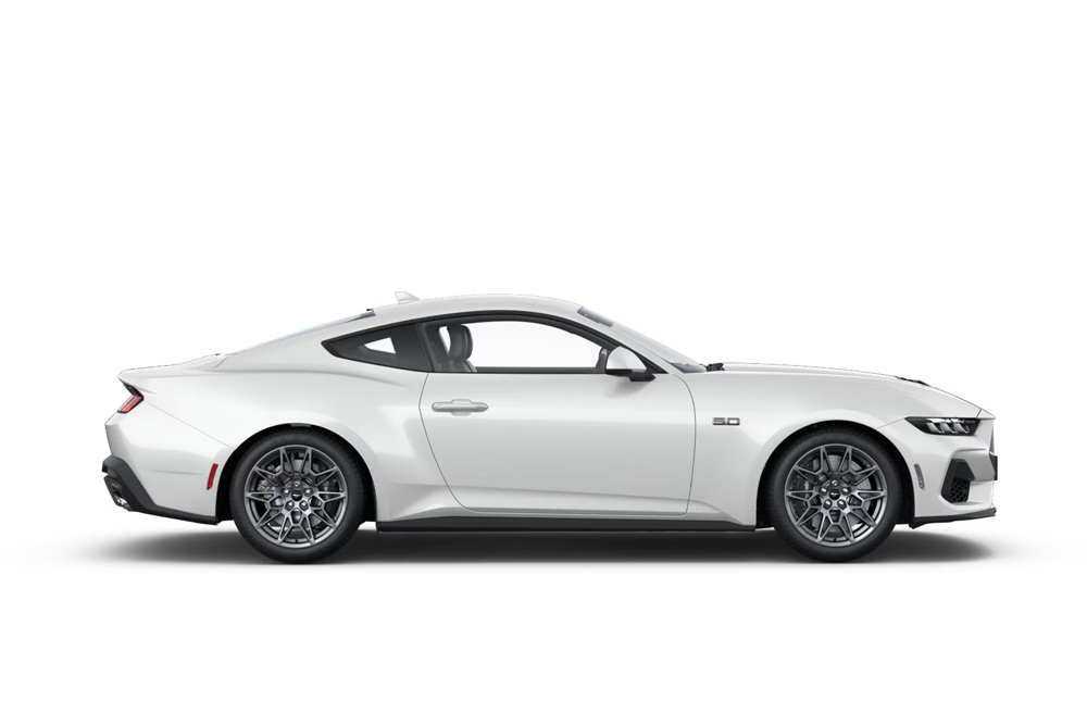 White Ford Mustang